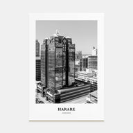 Harare Portrait B&W Poster