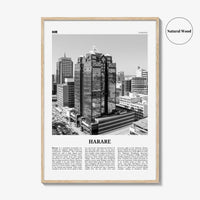 Harare Print Black and White, Harare Wall Art, Harare Poster, Harare Photo, Harare Wall Décor, Zimbabwe, Africa