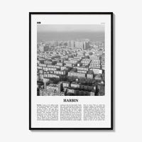 Harbin Print Black and White, Harbin Wall Art, Harbin Poster, Harbin Photo, Harbin Wall Décor, Harbin Map, China