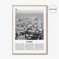 Harbin Print Black and White, Harbin Wall Art, Harbin Poster, Harbin Photo, Harbin Wall Décor, Harbin Map, China