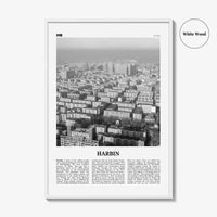 Harbin Print Black and White, Harbin Wall Art, Harbin Poster, Harbin Photo, Harbin Wall Décor, Harbin Map, China
