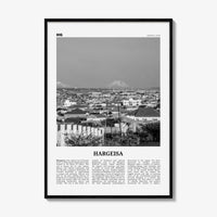 Hargeisa Print Black and White, Hargeisa Wall Art, Hargeisa Poster, Hargeisa Photo, Hargeisa Wall Décor, Hargeisa Map, Somalia