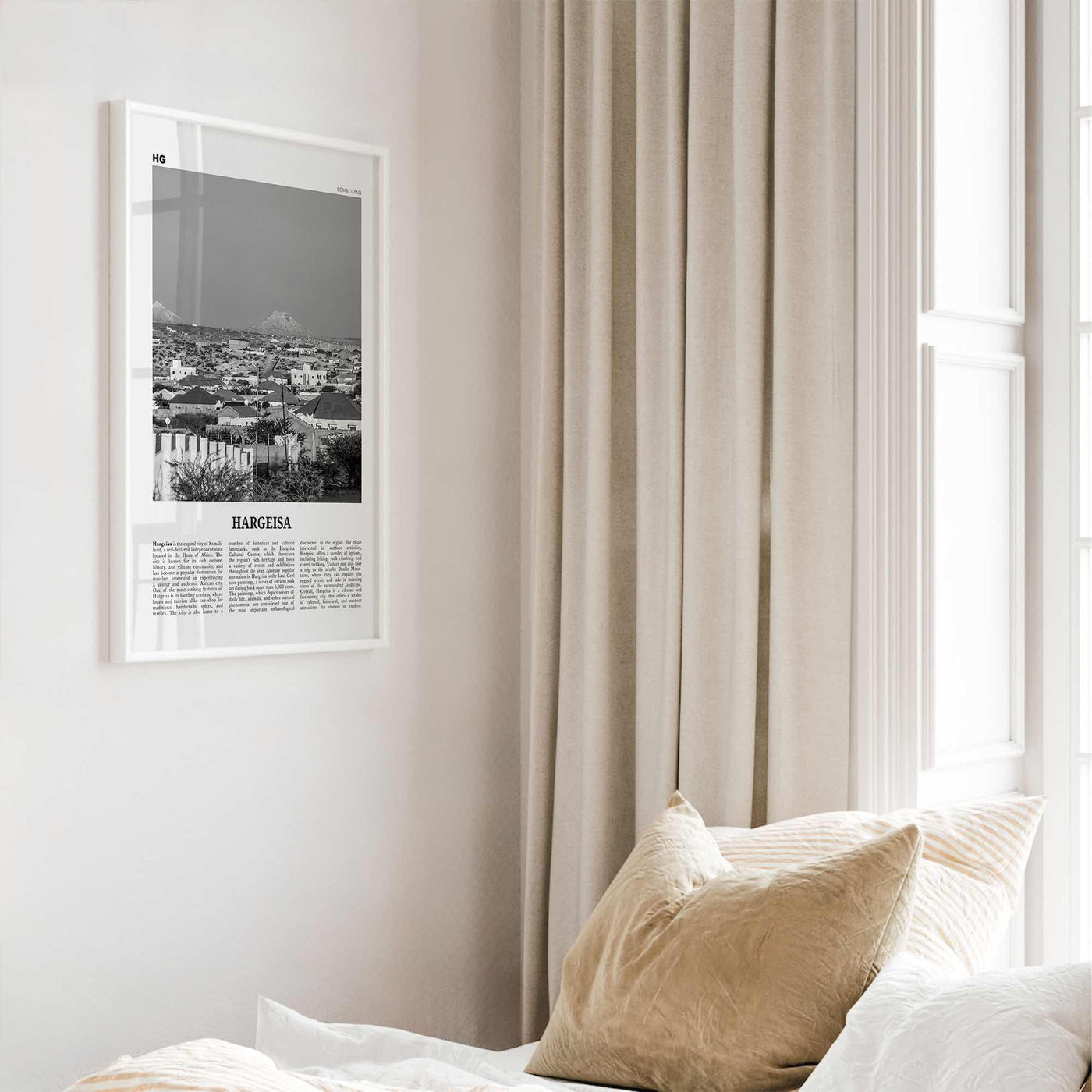 Hargeisa Print Black and White, Hargeisa Wall Art, Hargeisa Poster, Hargeisa Photo, Hargeisa Wall Décor, Hargeisa Map, Somalia