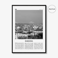 Hargeisa Print Black and White, Hargeisa Wall Art, Hargeisa Poster, Hargeisa Photo, Hargeisa Wall Décor, Hargeisa Map, Somalia