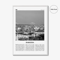 Hargeisa Print Black and White, Hargeisa Wall Art, Hargeisa Poster, Hargeisa Photo, Hargeisa Wall Décor, Hargeisa Map, Somalia