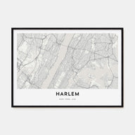 Harlem Map Landscape Poster