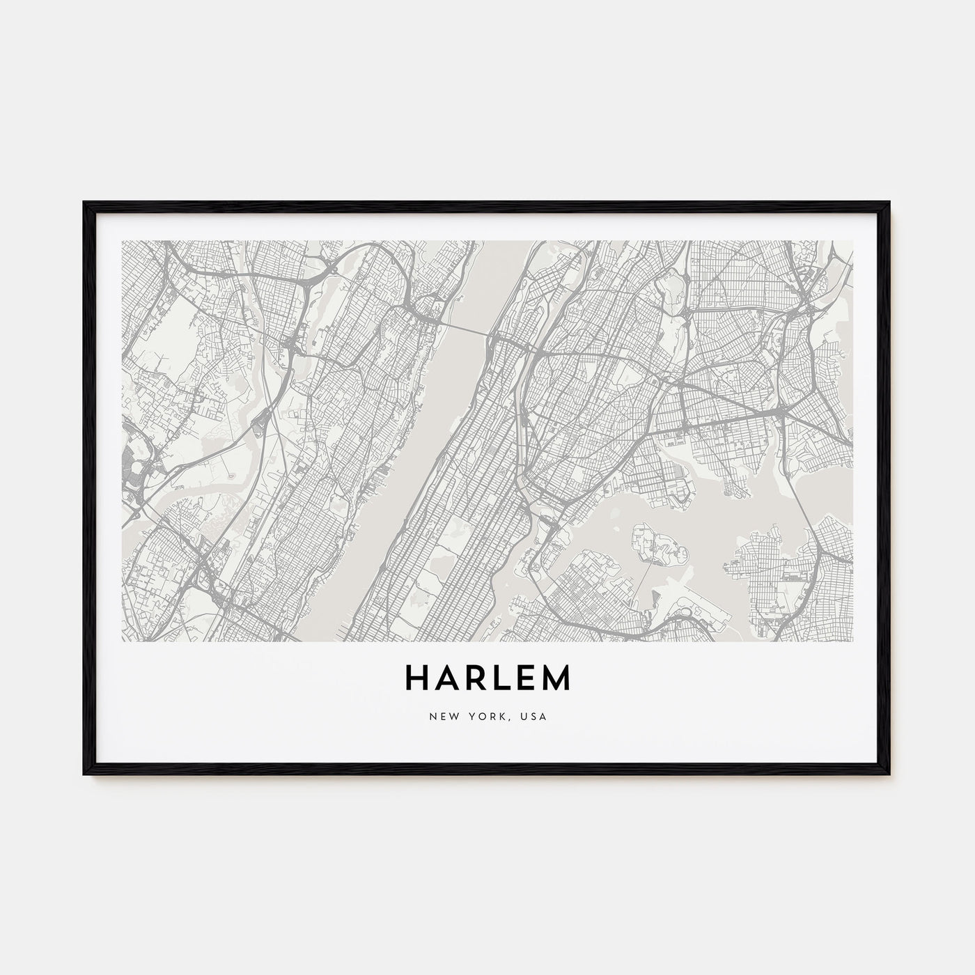 Harlem Map Landscape Poster