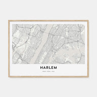 Harlem Map Landscape Poster