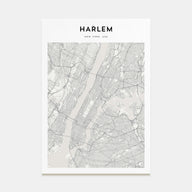 Harlem Map Portrait Poster