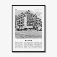 Harlem Print Black and White, Harlem Wall Art, Harlem Poster, Harlem Photo, Harlem Wall Décor, NYC, New York, USA, United States