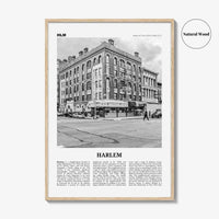 Harlem Print Black and White, Harlem Wall Art, Harlem Poster, Harlem Photo, Harlem Wall Décor, NYC, New York, USA, United States