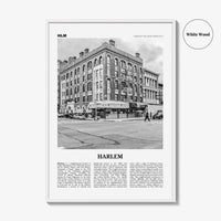 Harlem Print Black and White, Harlem Wall Art, Harlem Poster, Harlem Photo, Harlem Wall Décor, NYC, New York, USA, United States