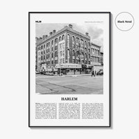 Harlem Print Black and White, Harlem Wall Art, Harlem Poster, Harlem Photo, Harlem Wall Décor, NYC, New York, USA, United States