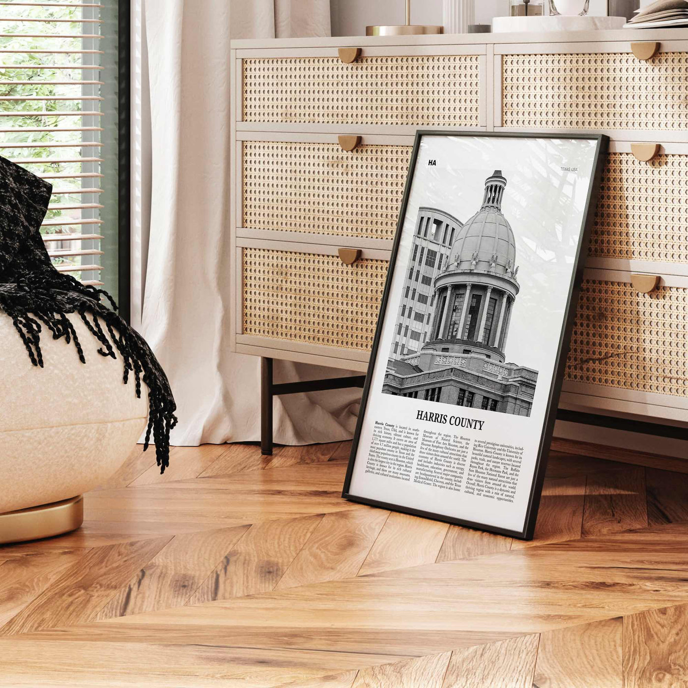 Harris County Print Black and White, Harris County Wall Art, Harris County Poster, Harris County Photo, Harris County Wall Décor, Harris Map