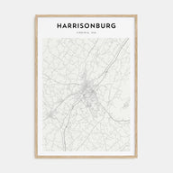 Harrisonburg Map Portrait Poster