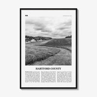 Hartford County Print Black and White, Hartford County Wall Art, Hartford County Poster, Hartford Photo, Hartford Wall Décor, Hartford Map