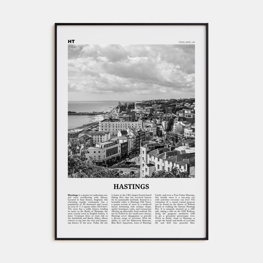 Hastings Travel B&W Poster