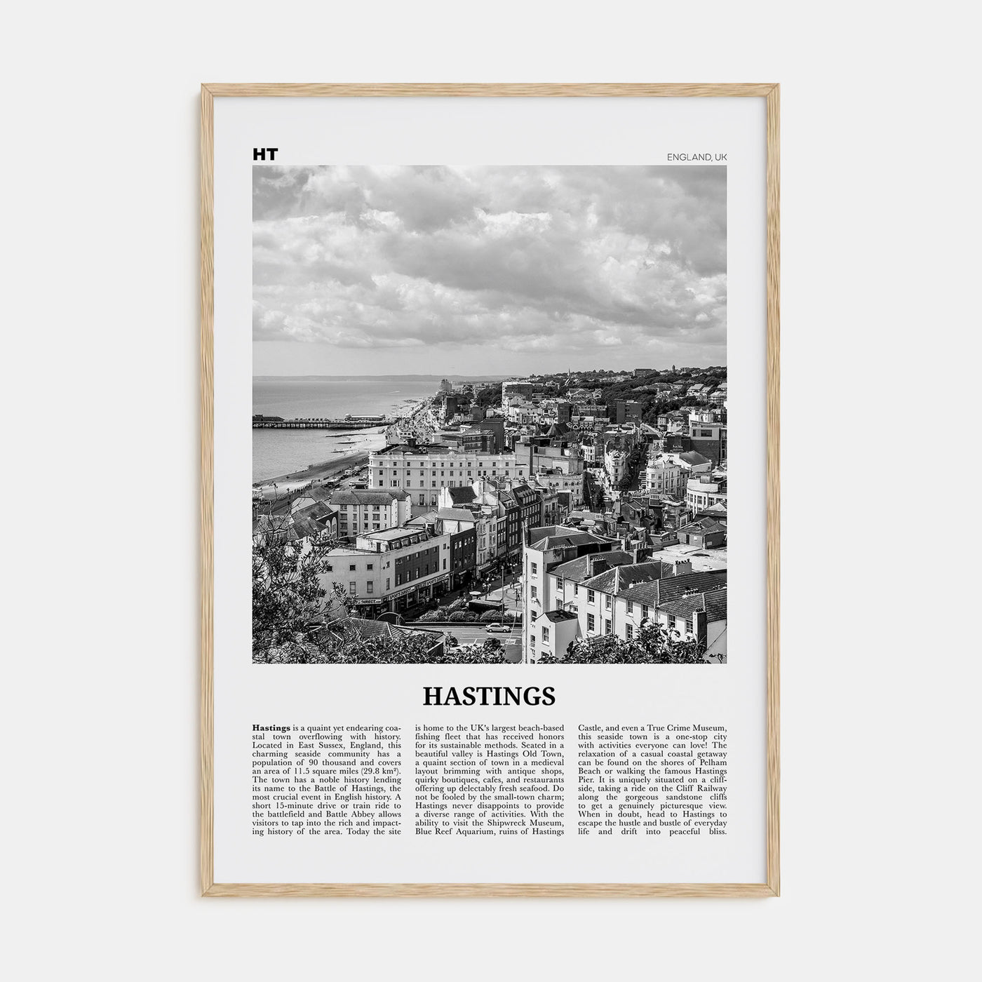 Hastings Travel B&W Poster