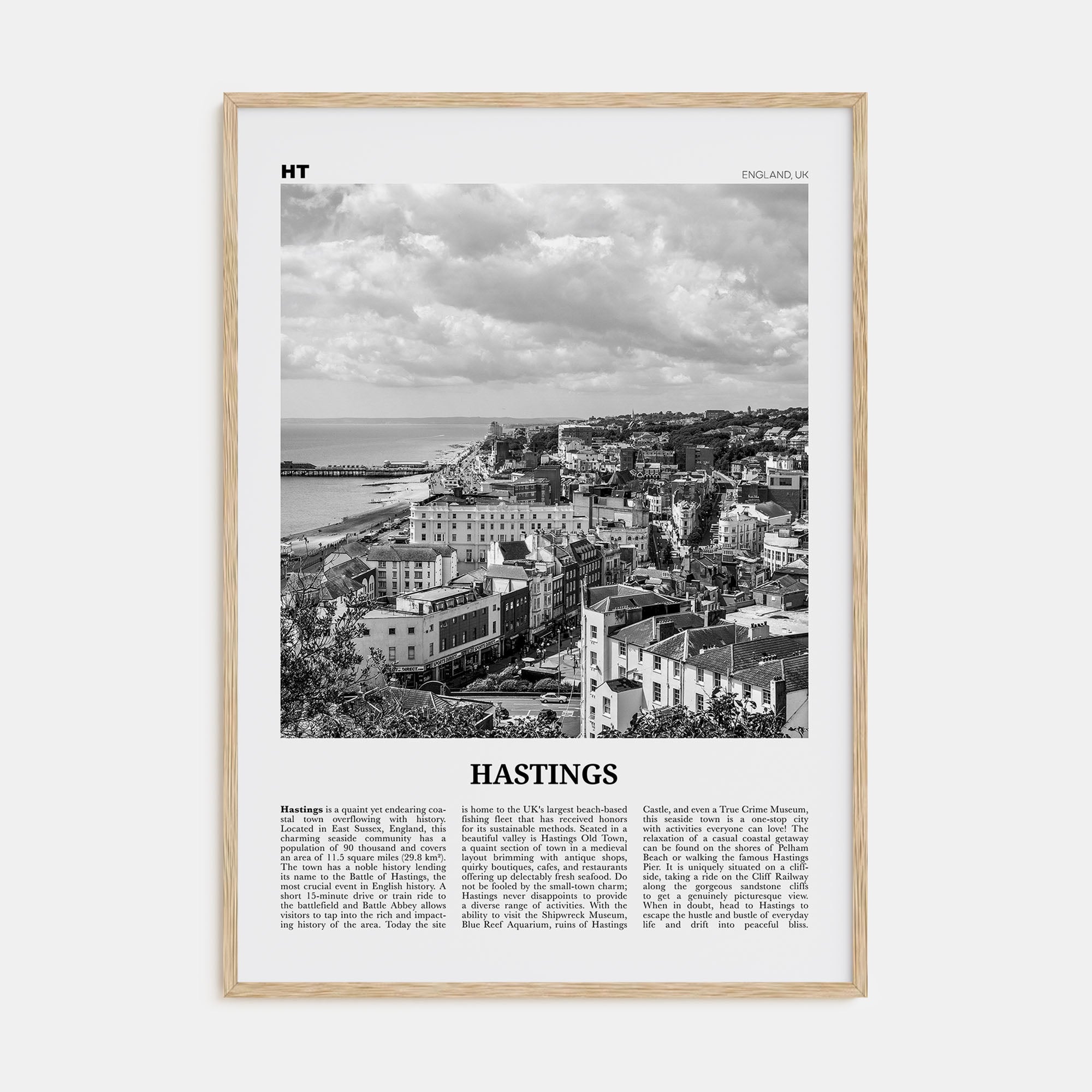 Hastings Travel B&W Poster