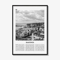 Hastings Print Black and White, Hastings Wall Art, Hastings Poster, Hastings Photo, Hastings Wall Décor, England, UK, United Kingdom