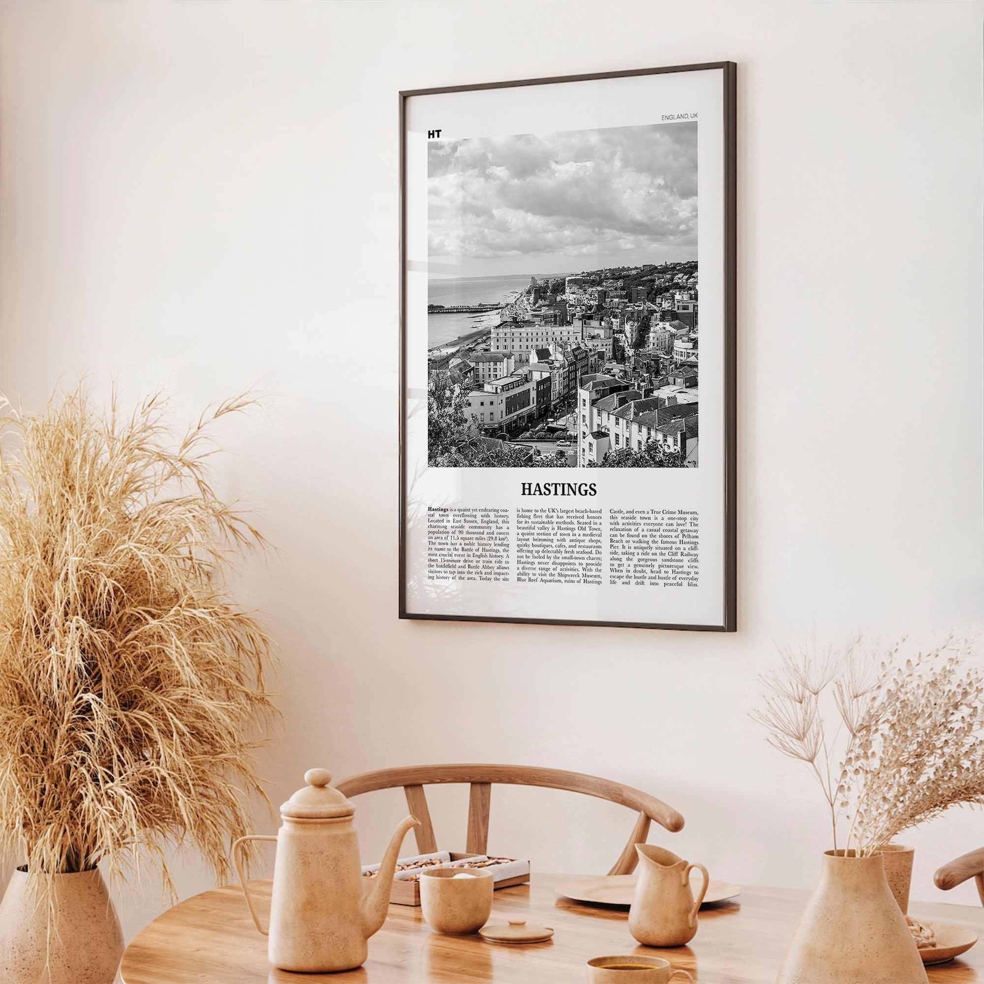 Hastings Print Black and White, Hastings Wall Art, Hastings Poster, Hastings Photo, Hastings Wall Décor, England, UK, United Kingdom