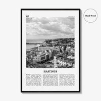Hastings Print Black and White, Hastings Wall Art, Hastings Poster, Hastings Photo, Hastings Wall Décor, England, UK, United Kingdom