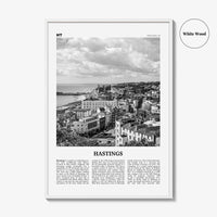 Hastings Print Black and White, Hastings Wall Art, Hastings Poster, Hastings Photo, Hastings Wall Décor, England, UK, United Kingdom