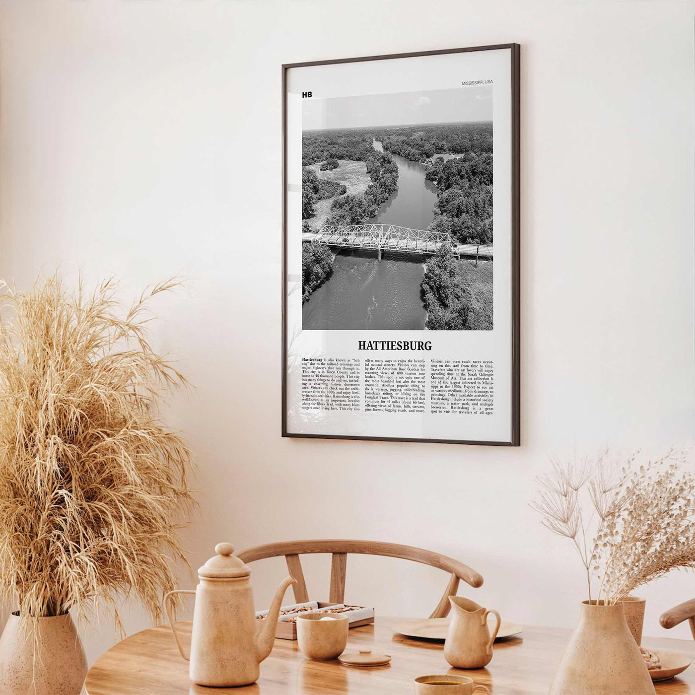 Hattiesburg Print Black and White, Hattiesburg Wall Art, Hattiesburg Poster, Hattiesburg Photo, Hattiesburg Wall Décor, Mississippi, USA