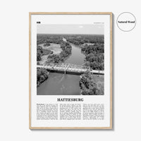 Hattiesburg Print Black and White, Hattiesburg Wall Art, Hattiesburg Poster, Hattiesburg Photo, Hattiesburg Wall Décor, Mississippi, USA