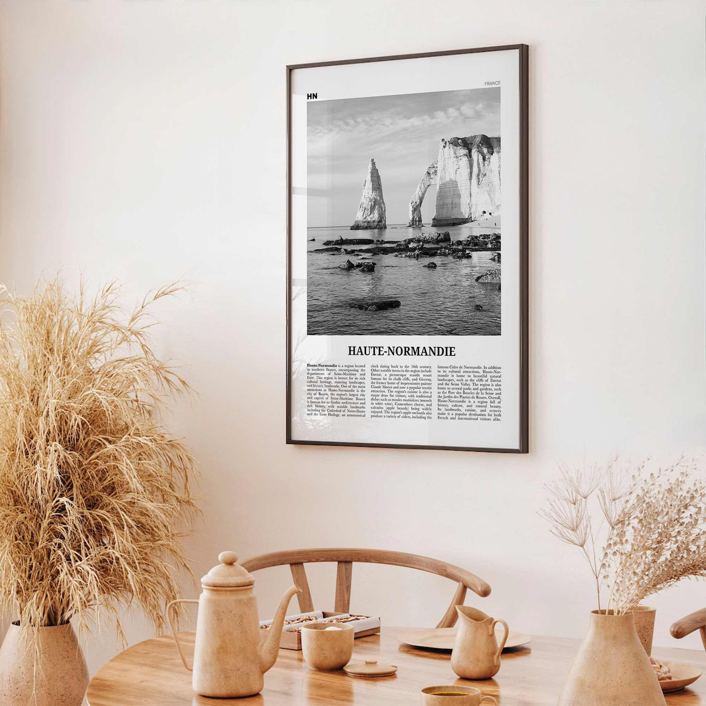 Haute Normandie Print Black and White, Haute Normandie Art, Haute Normandie Poster, Haute Normandie Photo, Wall Décor, Haute Normandie Map