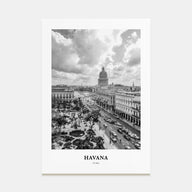 Havana Portrait B&W No 1 Poster