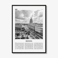 Havana Print Black and White No 1, Havana Wall Art, Havana Poster, Havana Photo, Havana Wall Decor, Cuba, La Habana, Cuban, Caribbean