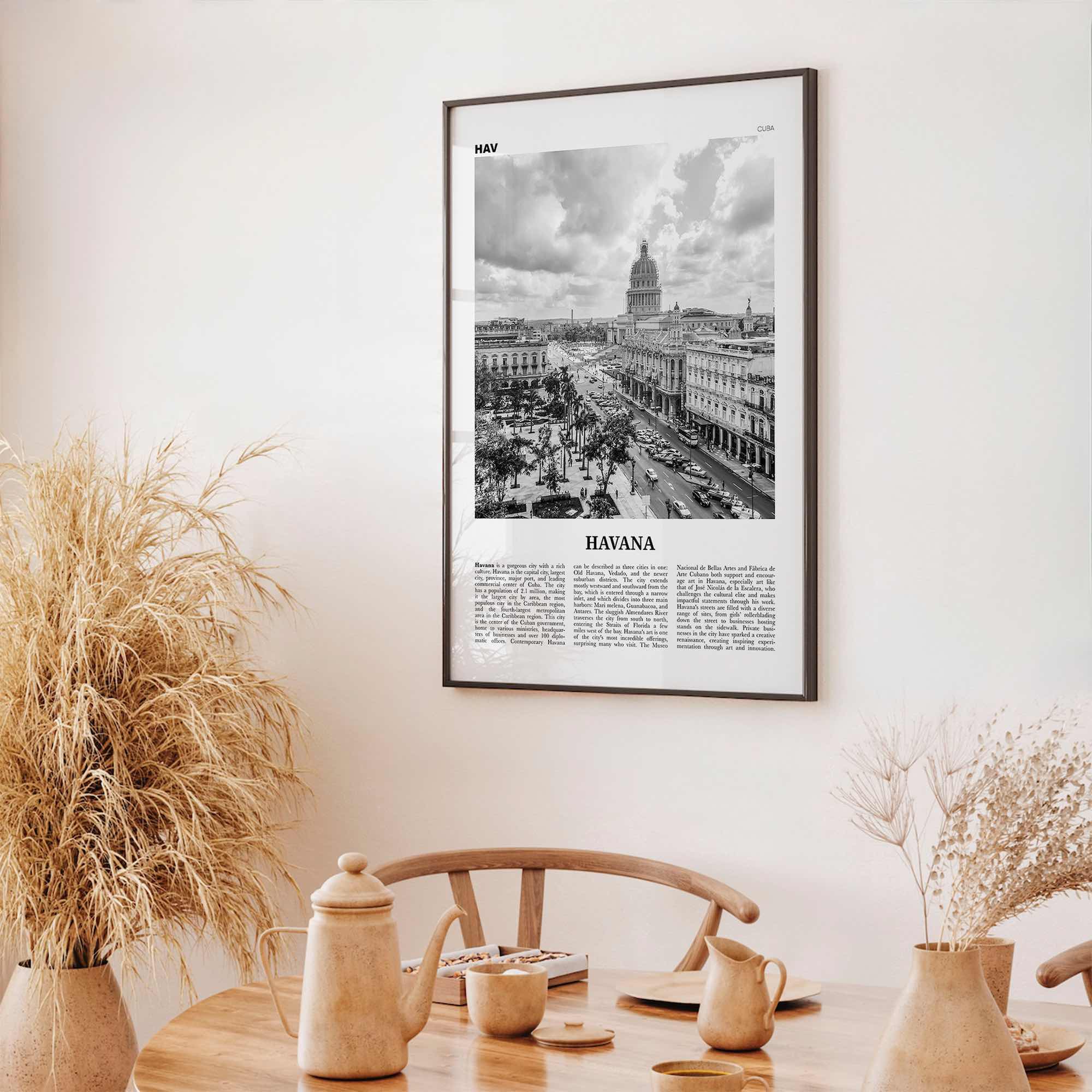 Havana Print Black and White No 1, Havana Wall Art, Havana Poster, Havana Photo, Havana Wall Decor, Cuba, La Habana, Cuban, Caribbean