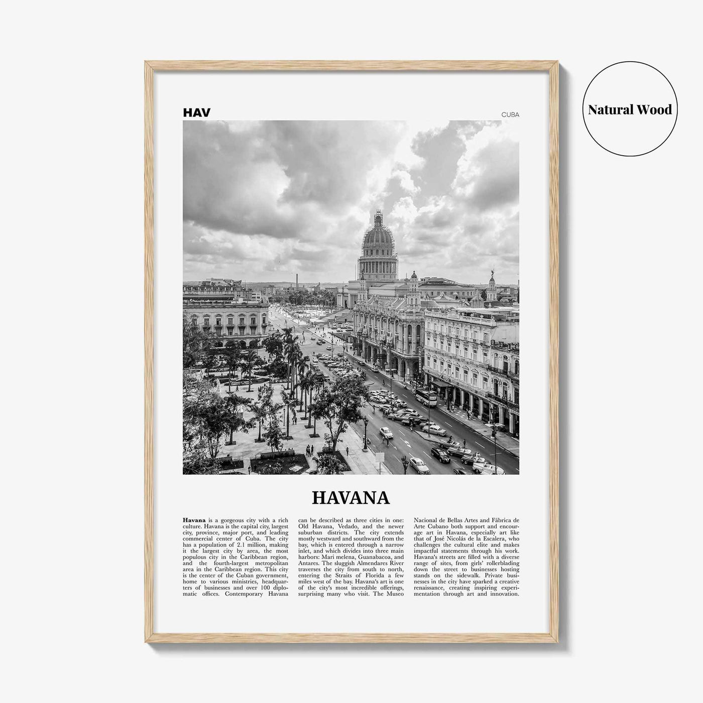 Havana Print Black and White No 1, Havana Wall Art, Havana Poster, Havana Photo, Havana Wall Decor, Cuba, La Habana, Cuban, Caribbean