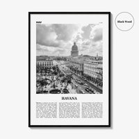 Havana Print Black and White No 1, Havana Wall Art, Havana Poster, Havana Photo, Havana Wall Decor, Cuba, La Habana, Cuban, Caribbean