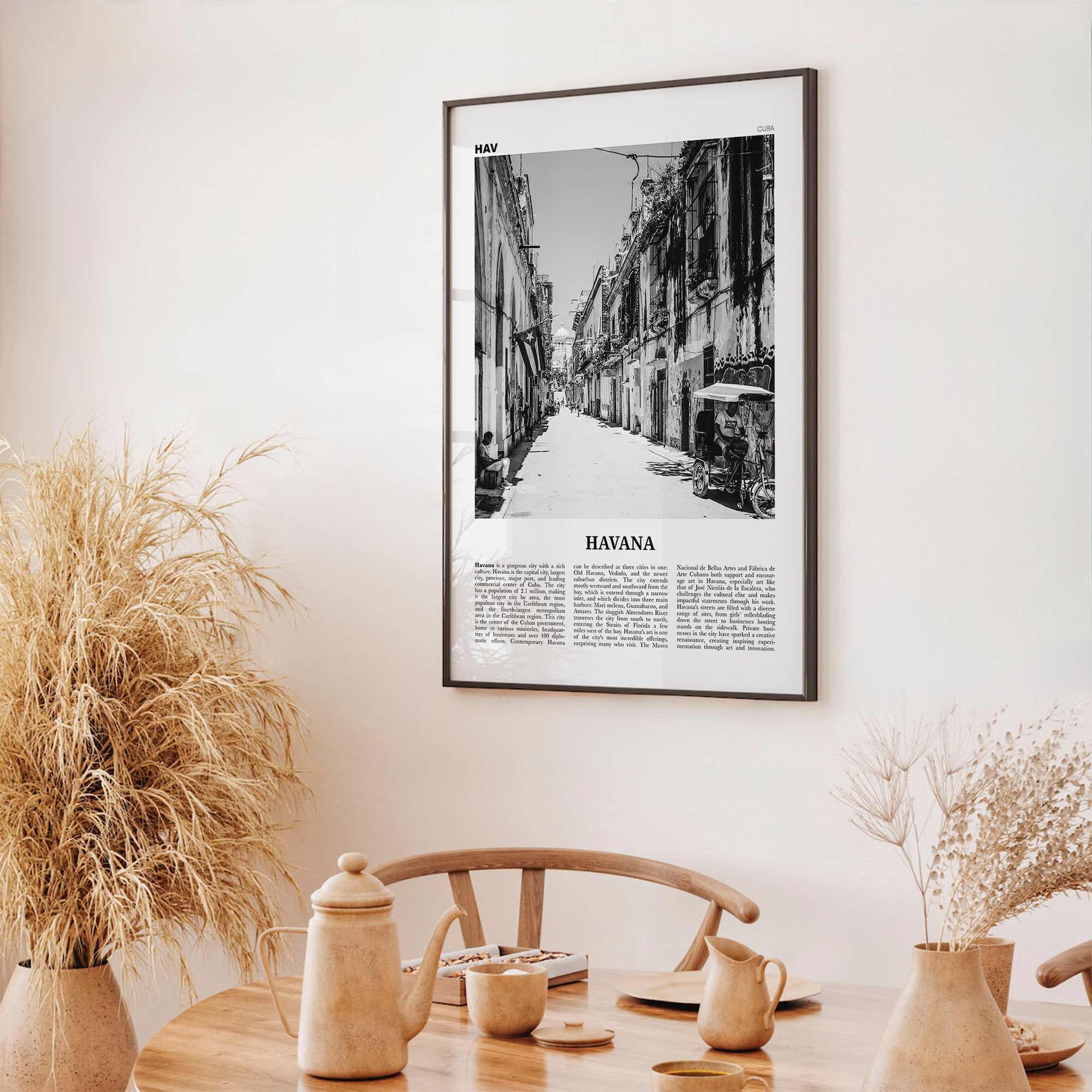 Havana Print Black and White No 2, Havana Wall Art, Havana Poster, Havana Photo, Havana Wall Decor, Cuba, La Habana, Cuban, Caribbean