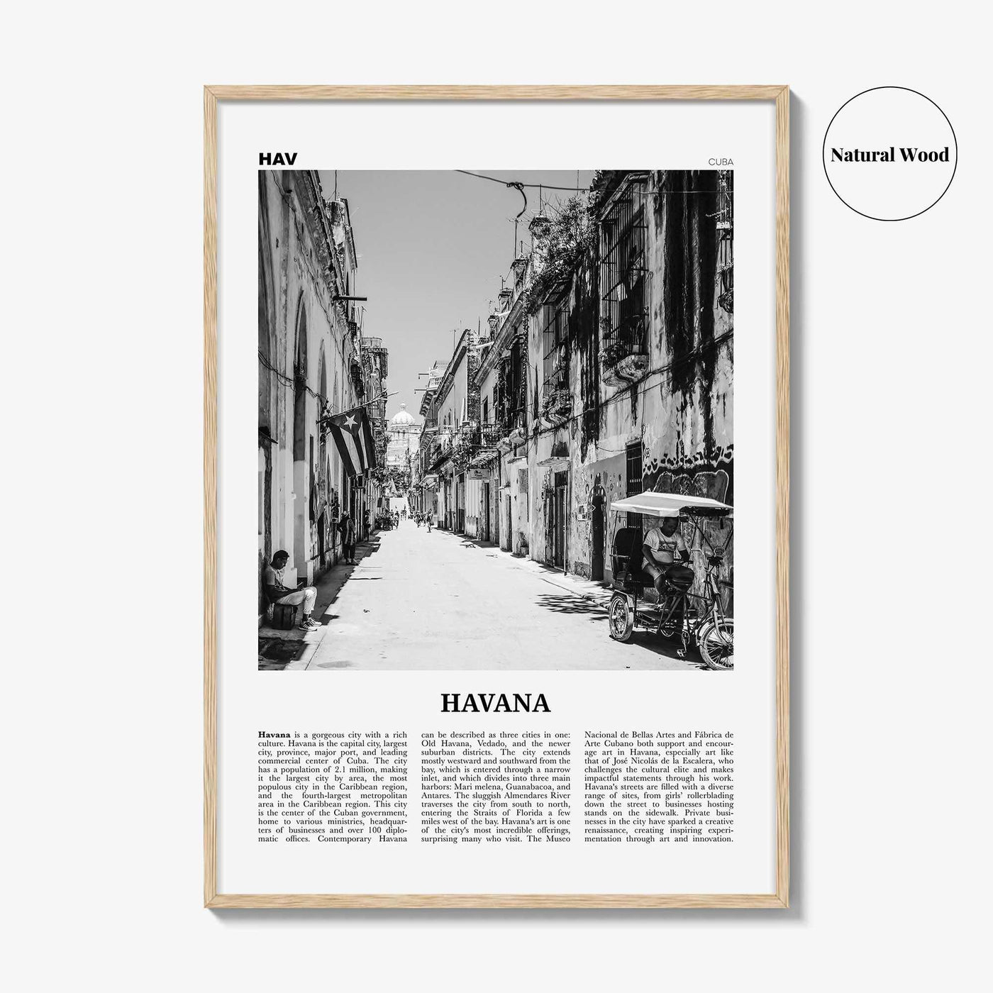 Havana Print Black and White No 2, Havana Wall Art, Havana Poster, Havana Photo, Havana Wall Decor, Cuba, La Habana, Cuban, Caribbean