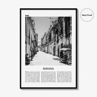 Havana Print Black and White No 2, Havana Wall Art, Havana Poster, Havana Photo, Havana Wall Decor, Cuba, La Habana, Cuban, Caribbean