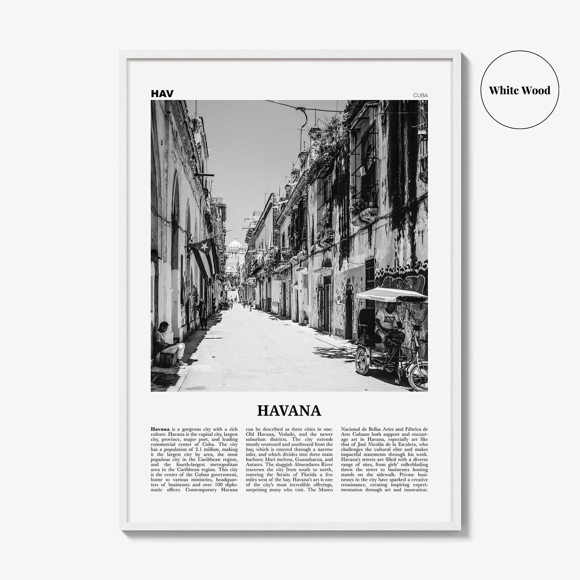 Havana Print Black and White No 2, Havana Wall Art, Havana Poster, Havana Photo, Havana Wall Decor, Cuba, La Habana, Cuban, Caribbean