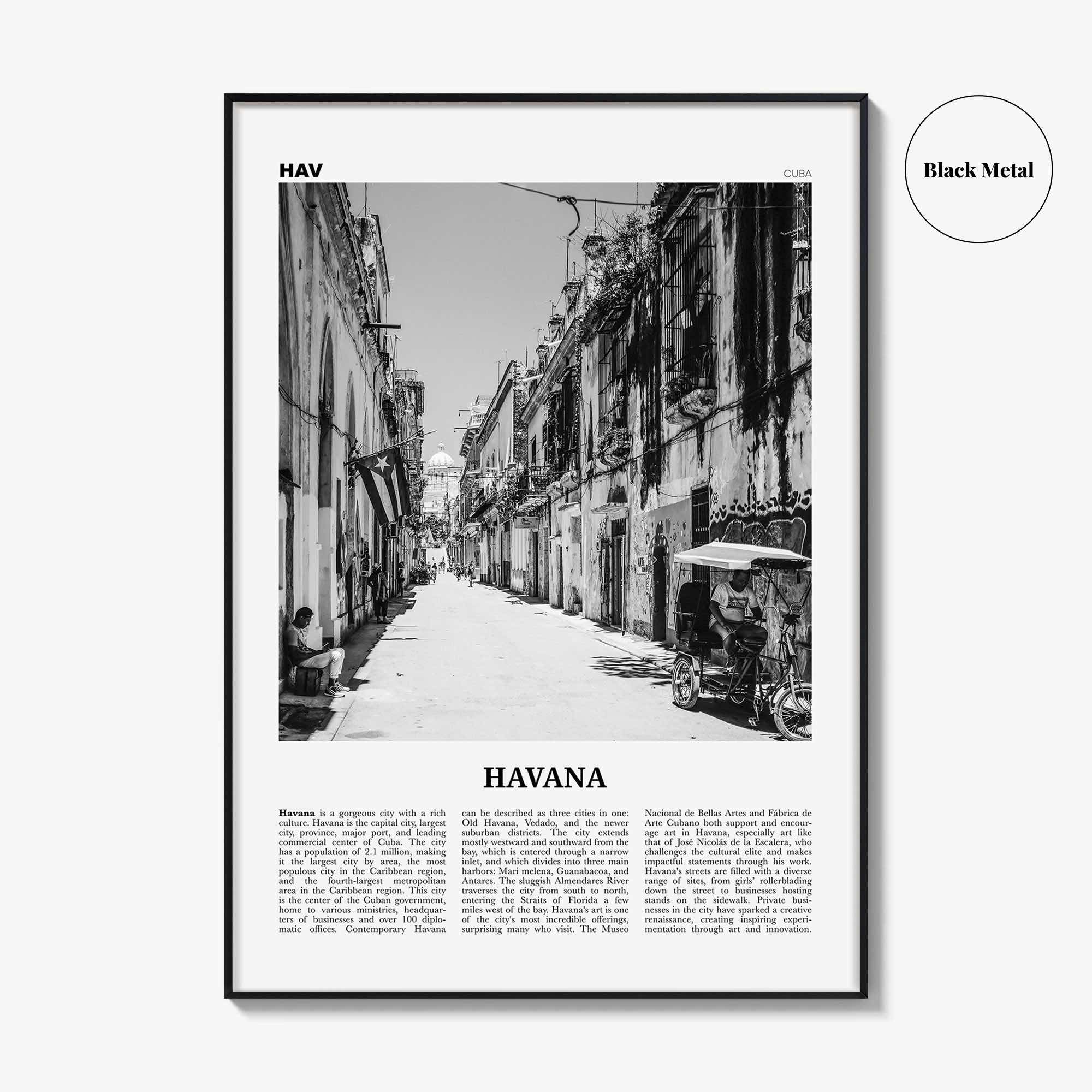 Havana Print Black and White No 2, Havana Wall Art, Havana Poster, Havana Photo, Havana Wall Decor, Cuba, La Habana, Cuban, Caribbean