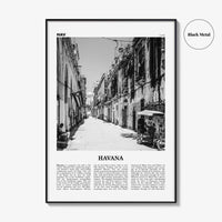 Havana Print Black and White No 2, Havana Wall Art, Havana Poster, Havana Photo, Havana Wall Decor, Cuba, La Habana, Cuban, Caribbean
