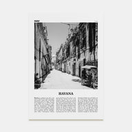 Havana Travel B&W No 2 Poster