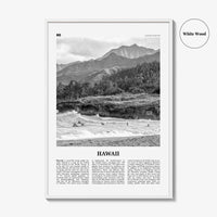 Hawaii Print Black and White No 1, Hawaii Wall Art, Hawaii Poster, Hawaii Photo, Hawaii Wall Decor, Hawaiian Islands Poster Print