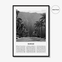 Hawaii Print Black and White No 2, Hawaii Wall Art, Hawaii Poster, Hawaii Photo, Hawaii Wall Decor, Hawaiian Islands Poster Print
