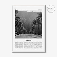 Hawaii Print Black and White No 2, Hawaii Wall Art, Hawaii Poster, Hawaii Photo, Hawaii Wall Decor, Hawaiian Islands Poster Print