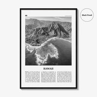 Hawaii Print Black and White No 3, Hawaii Wall Art, Hawaii Poster, Hawaii Photo, Hawaii Wall Decor, Hawaiian Islands Poster Print