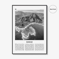 Hawaii Print Black and White No 3, Hawaii Wall Art, Hawaii Poster, Hawaii Photo, Hawaii Wall Decor, Hawaiian Islands Poster Print