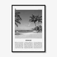 Hawaii Print Black and White No 4, Hawaii Wall Art, Hawaii Poster, Hawaii Photo, Hawaii Wall Décor, Hawaii Map, United States