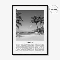 Hawaii Print Black and White No 4, Hawaii Wall Art, Hawaii Poster, Hawaii Photo, Hawaii Wall Décor, Hawaii Map, United States