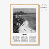 Hawaii Print Black and White No 5, Hawaii Wall Art, Hawaii Poster, Hawaii Photo, Hawaii Wall Décor, Hawaii Map, United States